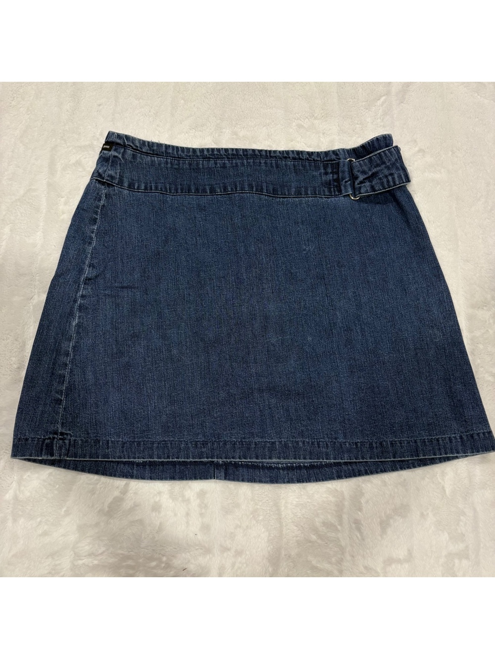 New York Jeans Mini Dark Blue Denim Skirt Women Size 8 100% Cotton Comfortable